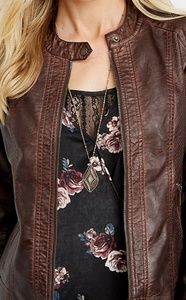 Maurices fake leather scuba jacket NWT